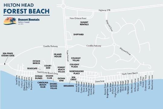 Forest Beach Resort Area Map
