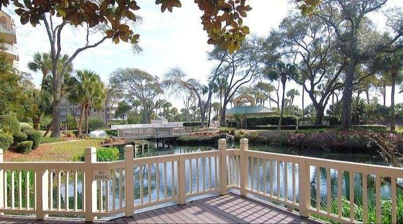 view from a balcony or deck at the Barrington Court Villas